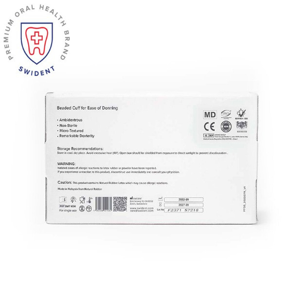 دستکش لاتکس بدون پودر خارجی SWIDENT