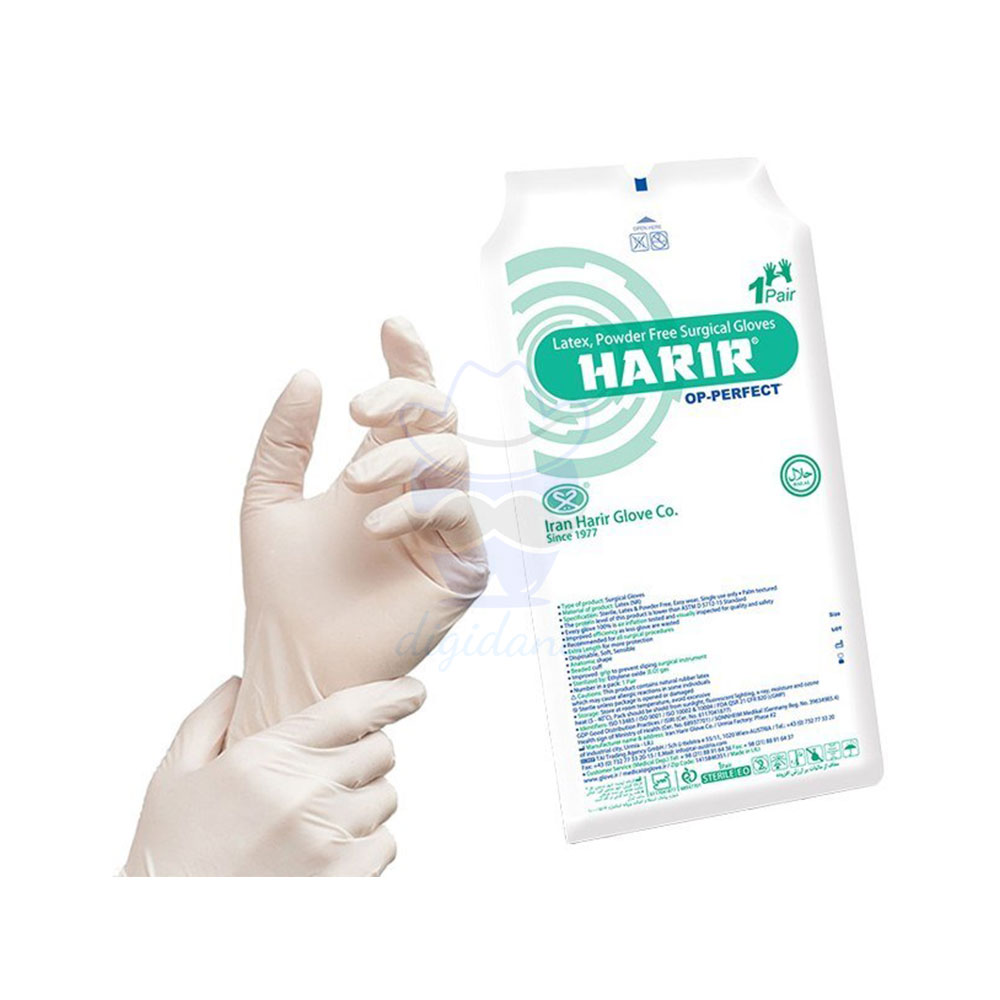 دستکش جراحی بدون پودر حریر اوپی پرفکت Op-Perfect
